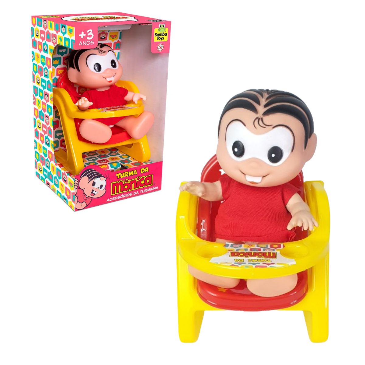 Boneca Turma Da Mônica Mini Cadeira De Papinha - Samba Toys Boneca Turma Da Mônica Mini Cadeira De Papinha - Samba Toys